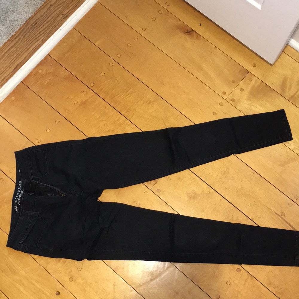 Black “super super stretch” American Eagle jeans